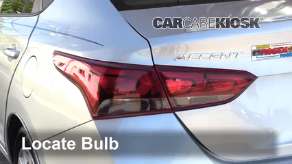2018 Hyundai Accent SEL 1.6L 4 Cyl. Lights Turn Signal - Rear (replace bulb)
